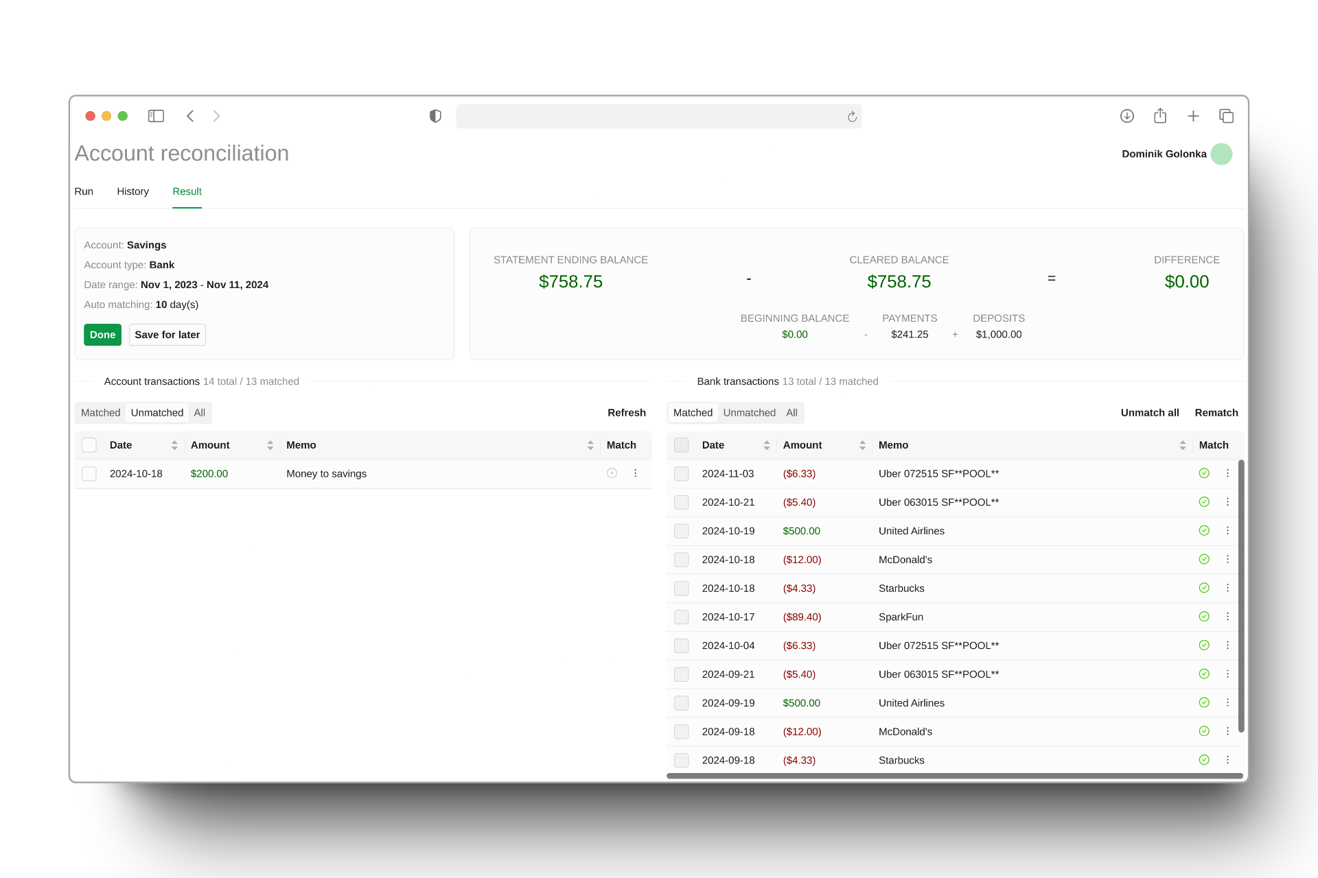 Bank Reconciliation Illustration